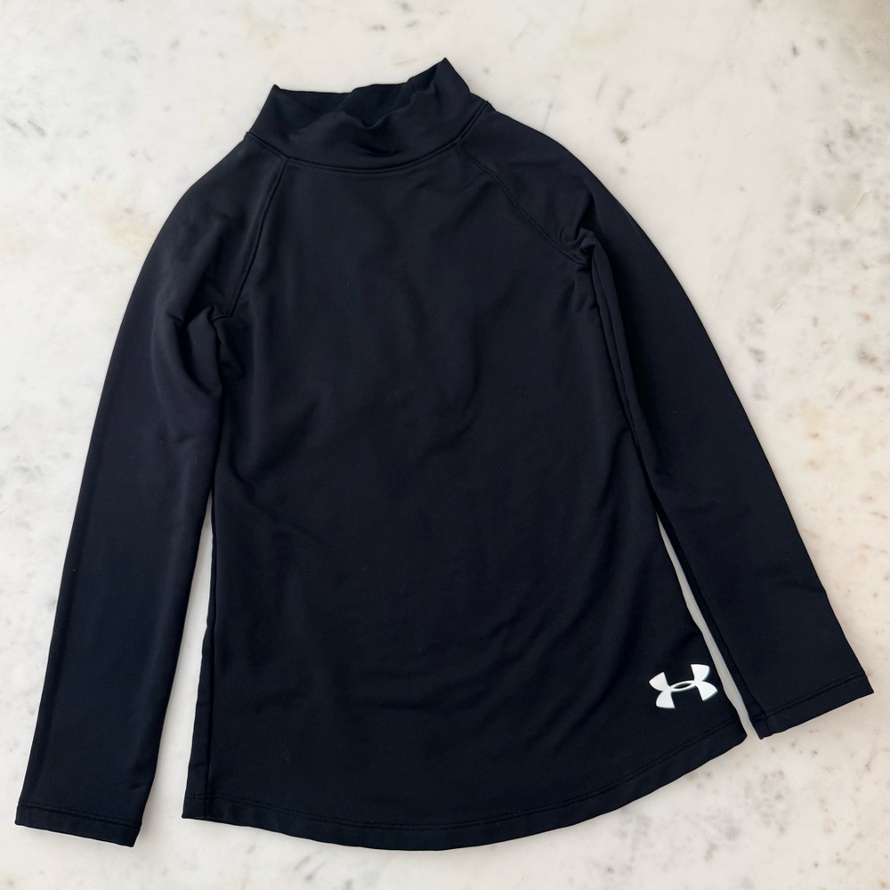 Under Armour Black ColdGear Fitted Top - Kids